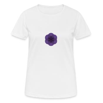violette Lebensblume - Frauen T-Shirt atmungsaktiv - Weiß - Vorne - AI Model Female 172 dark (172cm)