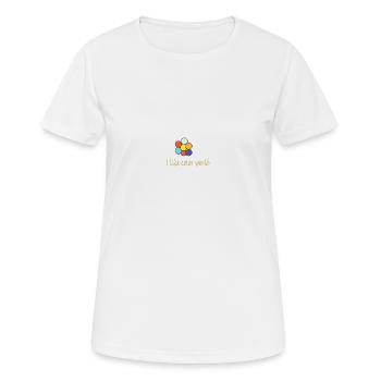 Monde des couleurs - T-shirt respirant Femme - blanc - Devant - AI Model Female 172 dark (172cm)