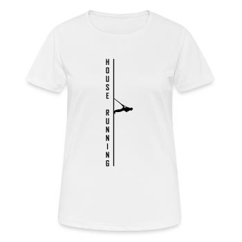 House,running,high-rise,extreme,sport,race,strap - Women's Breathable T-Shirt - white - Front - AI Model Female 172 dark (172cm)