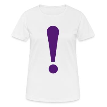 Point d'exclamation - T-shirt respirant Femme - blanc - Devant - AI Model Female 172 dark (172cm)