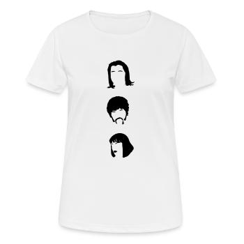 pulp fiction heads pf01 - Frauen T-Shirt atmungsaktiv - Weiß - Vorne - AI Model Female 172 dark (172cm)