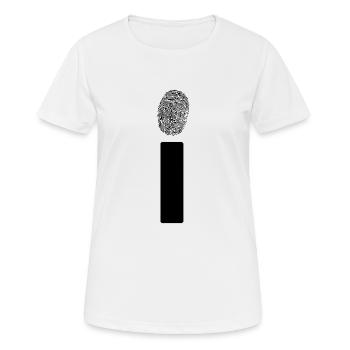 Fingerabdruck I-Punkt - Frauen T-Shirt atmungsaktiv - Weiß - Vorne - AI Model Female 172 dark (172cm)