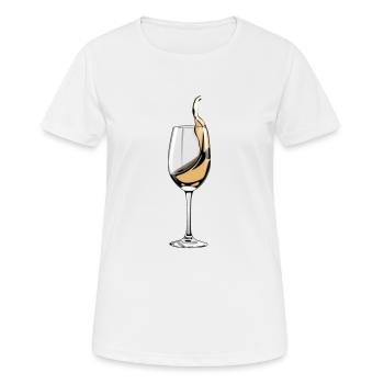 Glas Wein - Frauen T-Shirt atmungsaktiv - Weiß - Vorne - AI Model Female 172 dark (172cm)