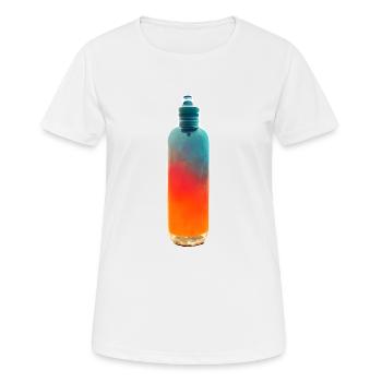 Wasserflasche Retro Sport - Frauen T-Shirt atmungsaktiv - Weiß - Vorne - AI Model Female 172 dark (172cm)