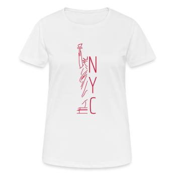 Statue of Liberty - NYC - Freiheitsstatue und NYC - Frauen T-Shirt atmungsaktiv - Weiß - Vorne - AI Model Female 172 dark (172cm)