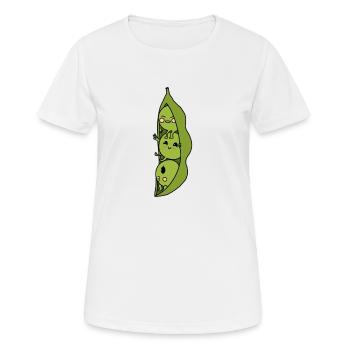 Erbsen - Frauen T-Shirt atmungsaktiv - Weiß - Vorne - AI Model Female 172 dark (172cm)