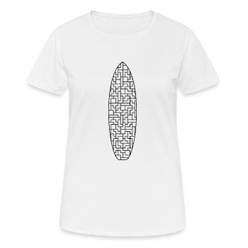Brick surfing - Women's Breathable T-Shirt - white - Front - AI Model Female 172 dark (172cm)