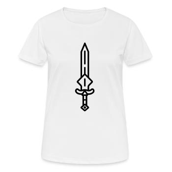 sword - Women's Breathable T-Shirt - white - Front - AI Model Female 172 dark (172cm)