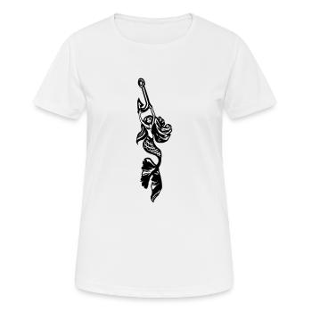 sirène avec hameçon - T-shirt respirant Femme - blanc - Devant - AI Model Female 172 dark (172cm)