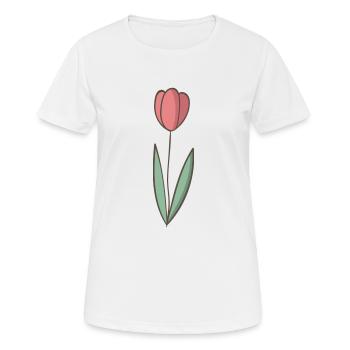 tulipe - T-shirt respirant Femme - blanc - Devant - AI Model Female 172 dark (172cm)
