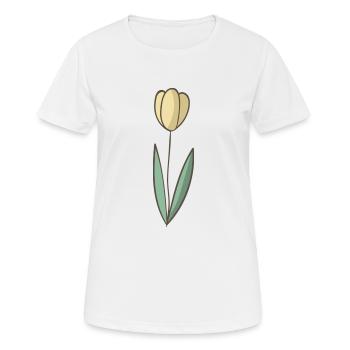 tulipe - T-shirt respirant Femme - blanc - Devant - AI Model Female 172 dark (172cm)