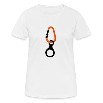 Escalade, corde, les noeuds, la montagne, la - T-shirt respirant Femme - blanc - Devant - AI Model Female 172 dark (172cm)