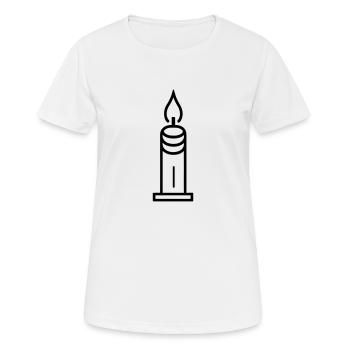 Bougie - T-shirt respirant Femme - blanc - Devant - AI Model Female 172 dark (172cm)