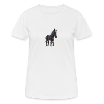 Cheval de dessin animé - T-shirt respirant Femme - blanc - Devant - AI Model Female 172 dark (172cm)