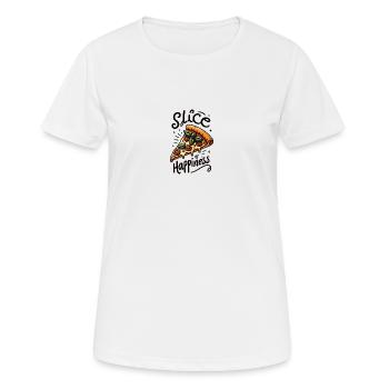 Slice of Happiness - Frauen T-Shirt atmungsaktiv - Weiß - Vorne - AI Model Female 172 dark (172cm)