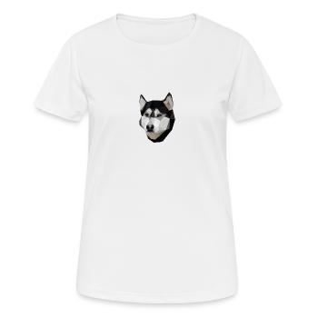 Low Polly Husky - Frauen T-Shirt atmungsaktiv - Weiß - Vorne - AI Model Female 172 dark (172cm)