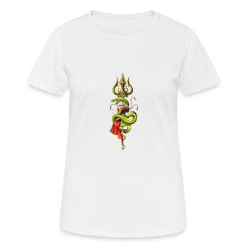 Seigneur hindou Shiva Trident - T-shirt respirant Femme - blanc - Devant - AI Model Female 172 dark (172cm)
