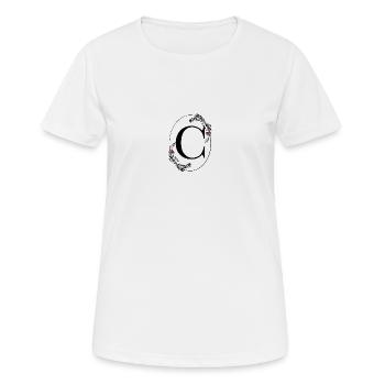 Buchstabe C - Frauen T-Shirt atmungsaktiv - Weiß - Vorne - AI Model Female 172 dark (172cm)