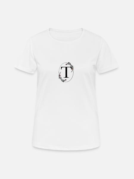 Letter T - Women's Breathable T-Shirt - white