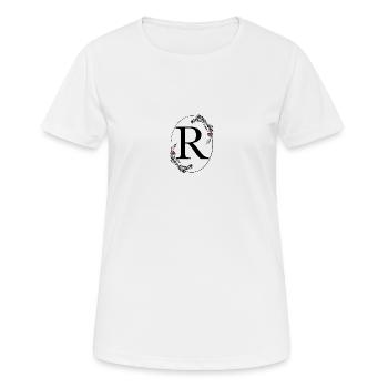 Buchstabe R - Frauen T-Shirt atmungsaktiv - Weiß - Vorne - AI Model Female 172 dark (172cm)