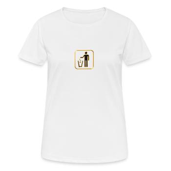 Papierkorb - Frauen T-Shirt atmungsaktiv - Weiß - Vorne - AI Model Female 172 dark (172cm)