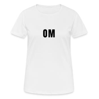 OM - Frauen T-Shirt atmungsaktiv - Weiß - Vorne - AI Model Female 172 dark (172cm)