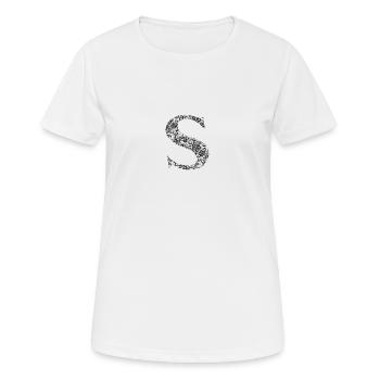 S Lace Letter Dentelle - T-shirt respirant Femme - blanc - Devant - AI Model Female 172 dark (172cm)