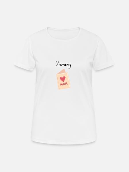 Yummy Mom - Women's Breathable T-Shirt - white