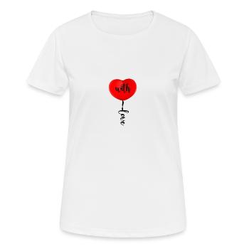 with love - Frauen T-Shirt atmungsaktiv - Weiß - Vorne - AI Model Female 172 dark (172cm)