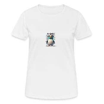 Robot Penguin - Women's Breathable T-Shirt - white - Front - AI Model Female 172 dark (172cm)