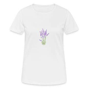 Bouquet of Provençal lavender. - Women's Breathable T-Shirt - white - Front - AI Model Female 172 dark (172cm)