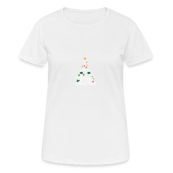 Unisex We wish you a Merry Christmas - Women's Breathable T-Shirt - white - Front - AI Model Female 172 dark (172cm)