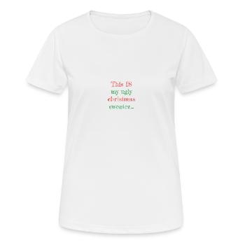 Ugly Christmas sweater - Women's Breathable T-Shirt - white - Front - AI Model Female 172 dark (172cm)