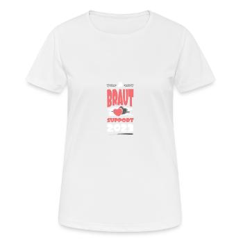Braut Support 2023 Hochzeit Herz - Frauen T-Shirt atmungsaktiv - Weiß - Vorne - AI Model Female 172 dark (172cm)