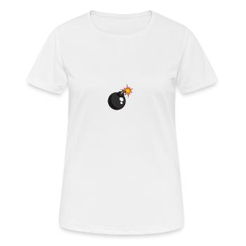 Bombe Shirt - Frauen T-Shirt atmungsaktiv - Weiß - Vorne - AI Model Female 172 dark (172cm)
