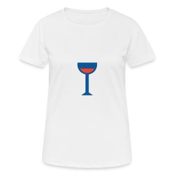 Polar - wineglass - Frauen T-Shirt atmungsaktiv - Weiß - Vorne - AI Model Female 172 dark (172cm)