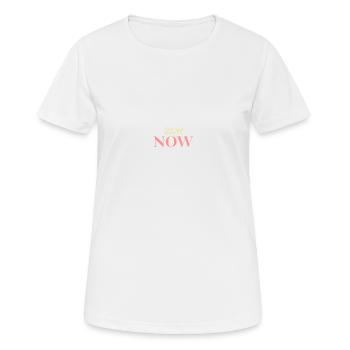 commencer MAINTENANT - T-shirt respirant Femme - blanc - Devant - AI Model Female 172 dark (172cm)