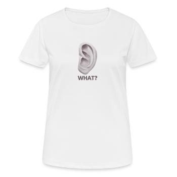 What? - Women's Breathable T-Shirt - white - Front - AI Model Female 172 dark (172cm)