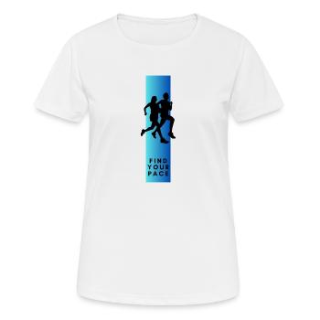 Trouve ton rythme - T-shirt respirant Femme - blanc - Devant - AI Model Female 172 dark (172cm)