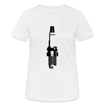 les bougies - T-shirt respirant Femme - blanc - Devant - AI Model Female 172 dark (172cm)