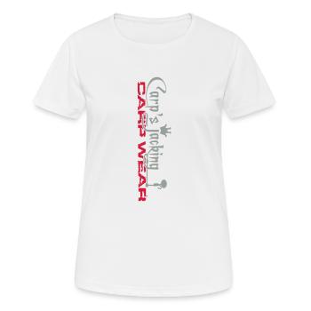 Carps jacking vertical carp wear - T-shirt respirant Femme - blanc - Devant - AI Model Female 172 dark (172cm)