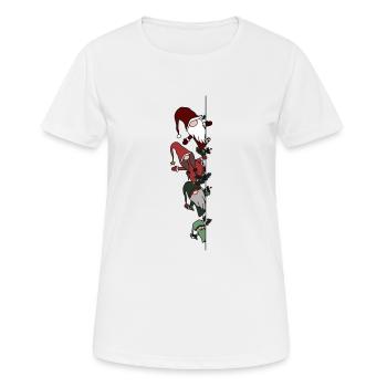 Wichtel Familie - Frauen T-Shirt atmungsaktiv - Weiß - Vorne - AI Model Female 172 dark (172cm)