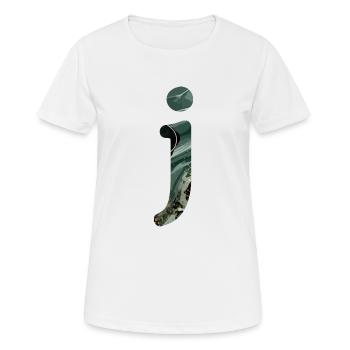 Lettre j marbré vert - T-shirt respirant Femme - blanc - Devant - AI Model Female 172 dark (172cm)