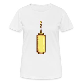 Distributeur de moutarde à la moutarde - T-shirt respirant Femme - blanc - Devant - AI Model Female 172 dark (172cm)
