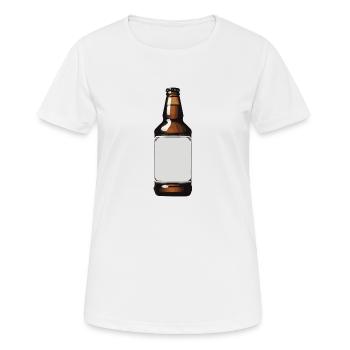Beer Bottle Beer Drinking Icon - Women's Breathable T-Shirt - white - Front - AI Model Female 172 dark (172cm)