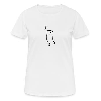 Singing Bird – Minimalist Line Drawing - Women's Breathable T-Shirt - white - Front - AI Model Female 172 dark (172cm)