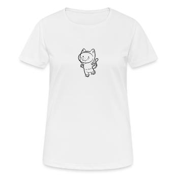 chat astro - T-shirt respirant Femme - blanc - Devant - AI Model Female 172 dark (172cm)