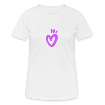 Heart T-shirt - Women's Breathable T-Shirt - white - Front - AI Model Female 172 dark (172cm)