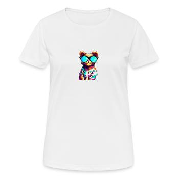 Chat cool - T-shirt respirant Femme - blanc - Devant - AI Model Female 172 dark (172cm)
