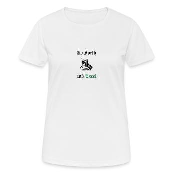 Go Forth and Excel - Women's Breathable T-Shirt - white - Front - AI Model Female 172 dark (172cm)